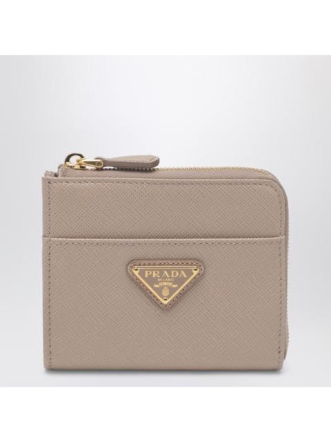 Prada Prada Small Blush Saffiano Leather Zip-Around Wallet Women