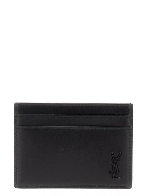 Saint Laurent Men Logo Leather Cardholder