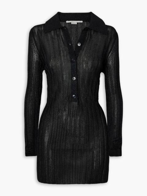 Stella McCartney Metallic ribbed Lurex top