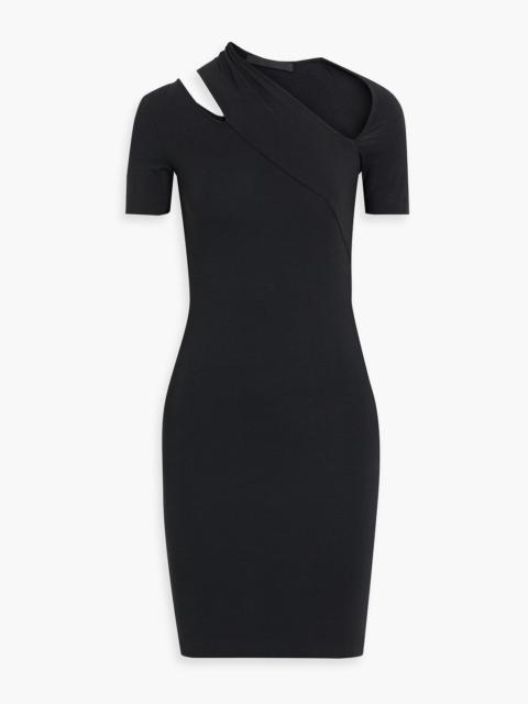 Helmut Lang Cutout stretch cotton and modal-blend jersey mini dress