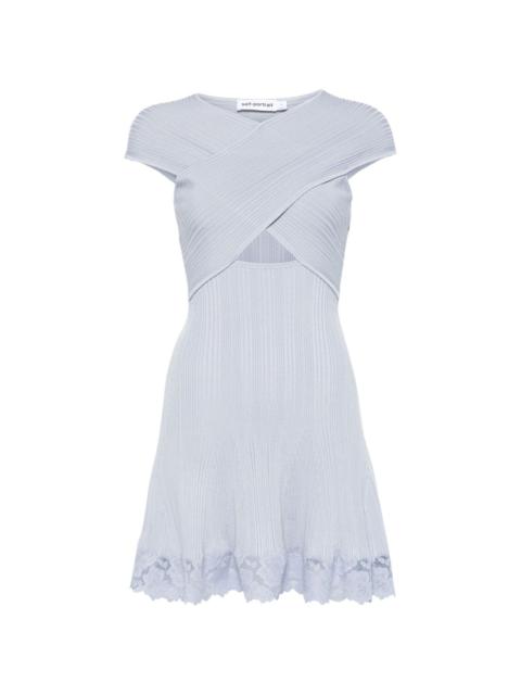 lace-hem mini dress