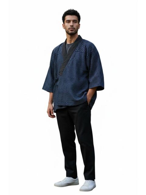 Blue Blue Japan JAPANESE STYLE KIMONO INDIGO JACKET BUTTON LESS