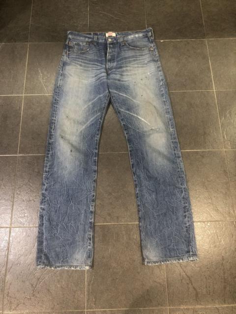 Levi's STEAL Levis 501 Lightning Washed Blue Distressed Denim