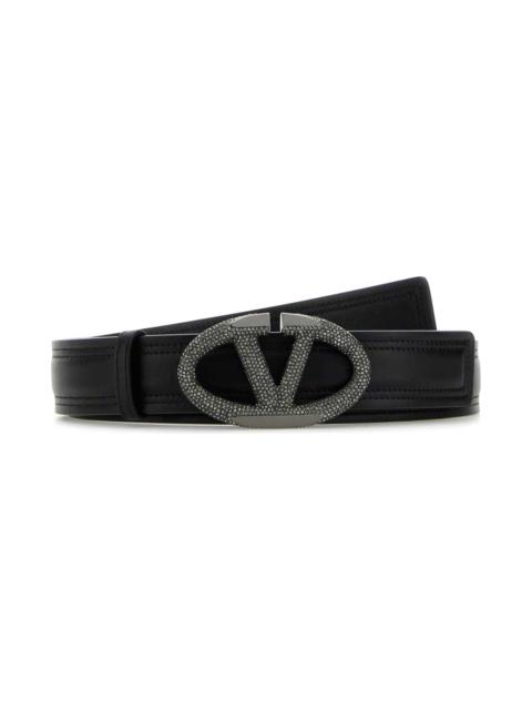 Valentino Black Leather Belt
