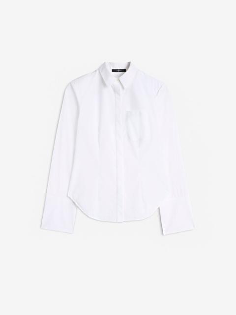 7 For All Mankind Poplin Fitted Shirt in White