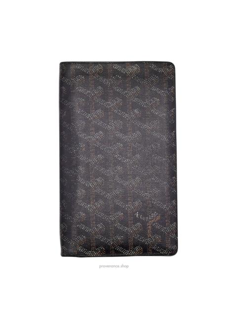St. Roch Vertical Long Wallet - Black Goyardine