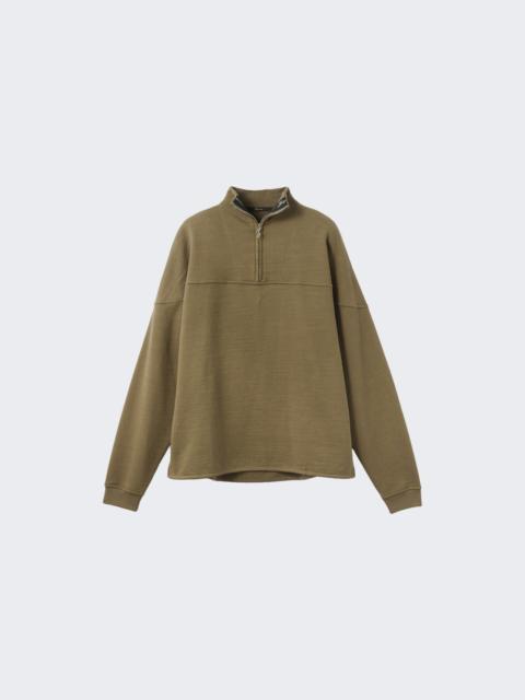 JACQUEMUS The Rond Carre Zipped Sweatshirt Dark Khaki