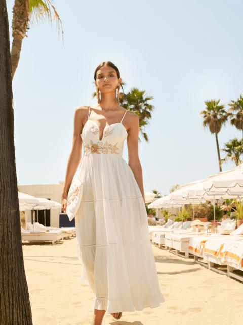 Poupette St Barth Long Dress Milena - Natural White Provence