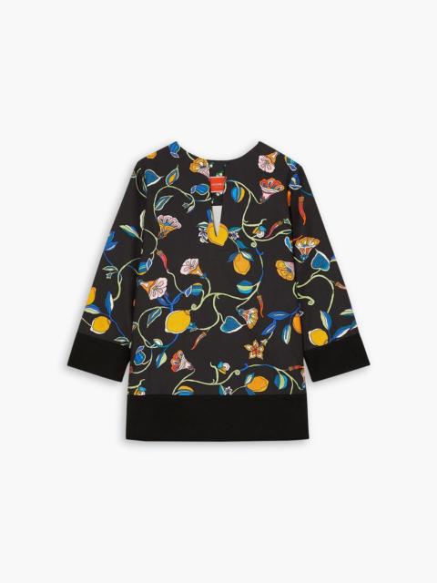 Other Designers Printed textured-cotton tunic