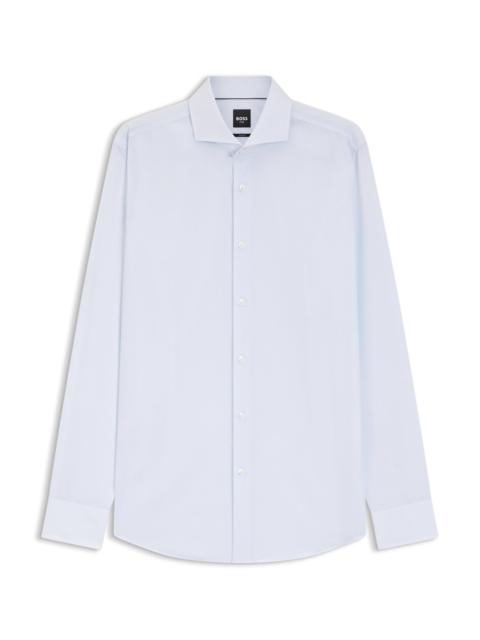 BOSS PRINTED SLIM-FIT SHIRT IN WRINKLE-FREE COTTON TWILL