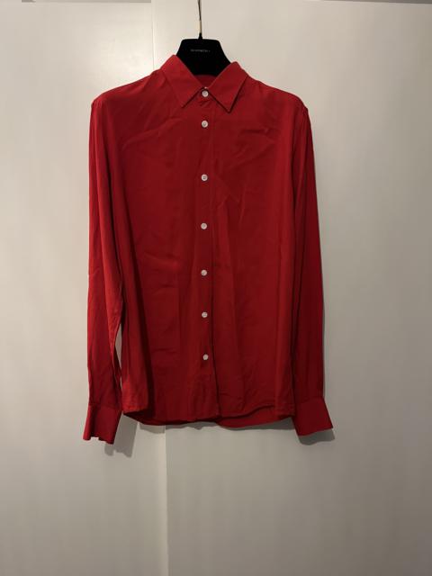 CELINE Celine SS20 Runway Red Viscose Twill Shirt