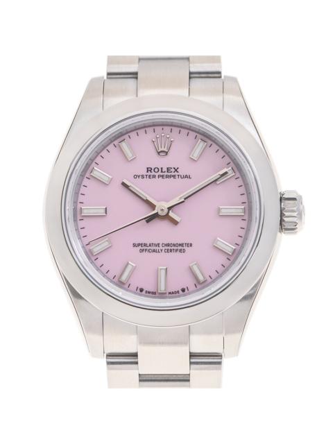 ROLEX Rolex Oyster Perpetual Automatic Chronometer Pink Dial Ladies Watch M276200-0009