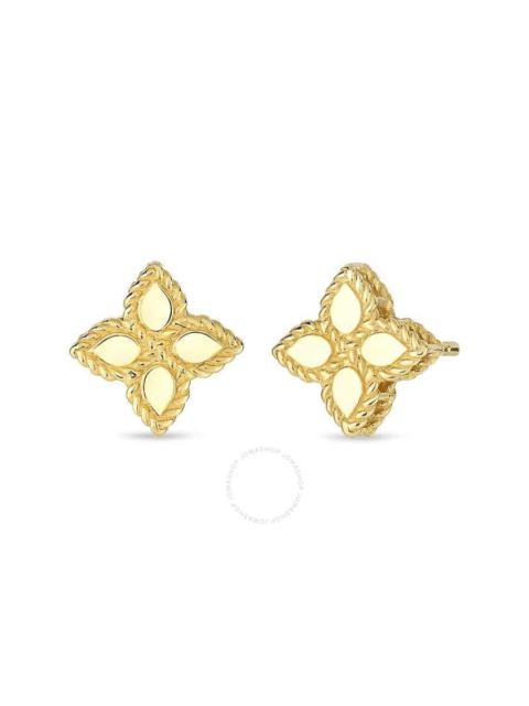 Other Designers Roberto Coin 18K Yellow Gold Small Princess Flower Stud Earrings