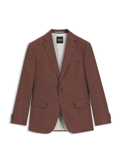 BOSS SLIM-FIT BLAZER IN PATTERNED STRETCH FABRIC
