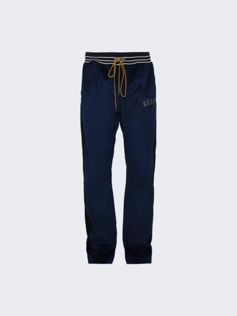 Rhude Velour Track Pant Navy And Black
