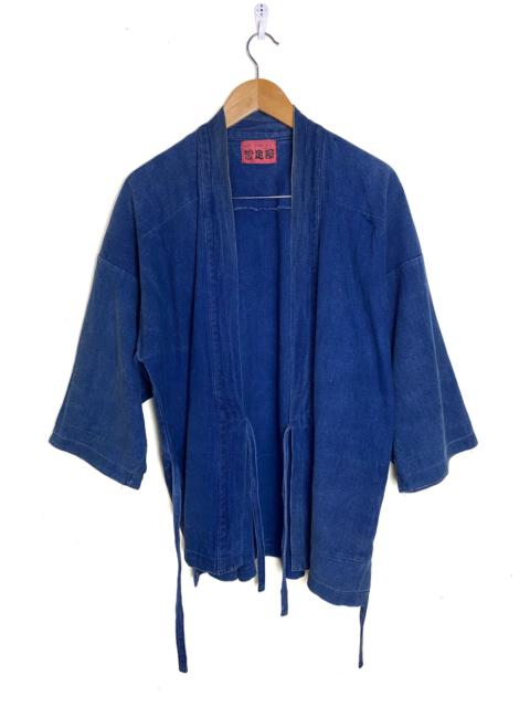 Other Designers Indigo - 🇯🇵 Vintage Kendo Indigo Blue Denim Kimono