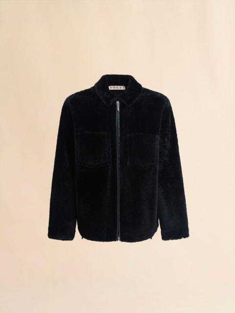 Marni BLACK SHAVED SHEARLING JACKET
