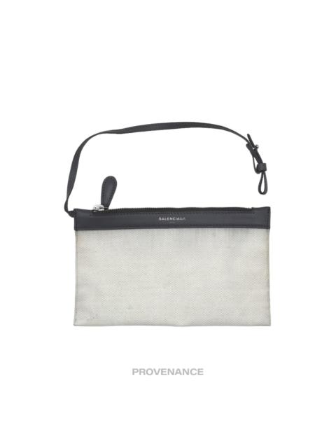 BALENCIAGA Balenciaga Zip Pouch Wallet - Canvas Gray