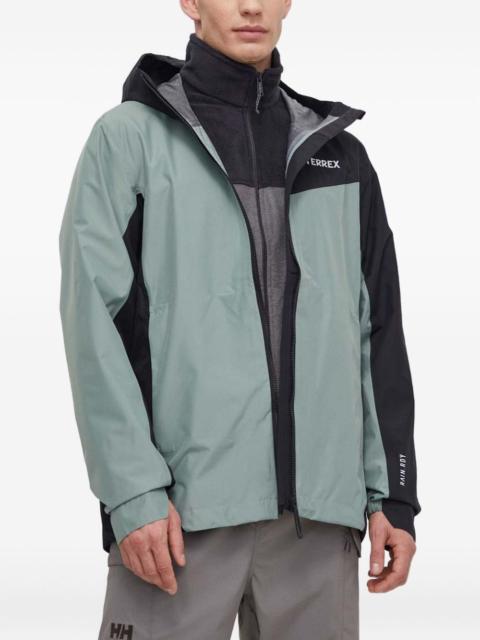 adidas colour-blocked hooded jacket