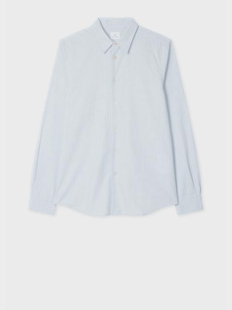 Paul Smith Tailored-Fit Light Blue Melange Stripe Shirt