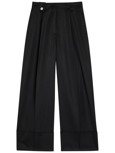 Simone Rocha Simone Rocha Turn-up Wide-leg Gabardine Trousers