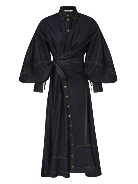 Zimmermann DENIM WRAP MAXI DRESS