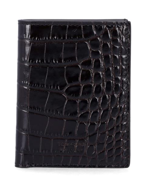 TOM FORD Tom Ford Croc Leather Cardholder