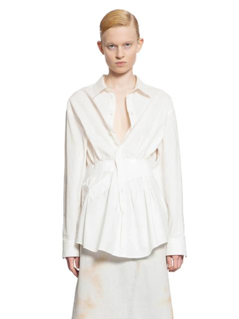 MM6 Maison Margiela Gathered-Long-Sleeve-Shirt
