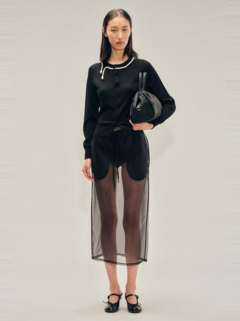 Simone Rocha Beaded Classic Merino Silk Cardigan