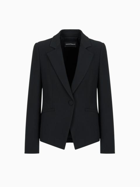 EMPORIO ARMANI Cady crêpe jacket with lapels