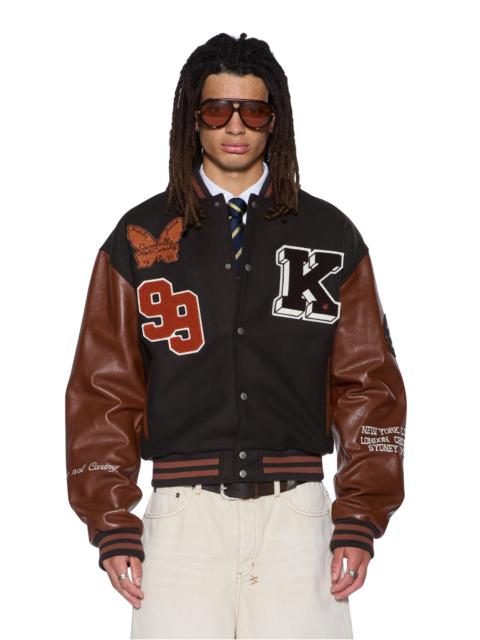 Ksubi PATCHED VARSITY JACKET CHOCOLATE