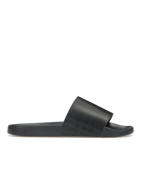 Burberry Burberry Embossed Logo Slides Dark Blue