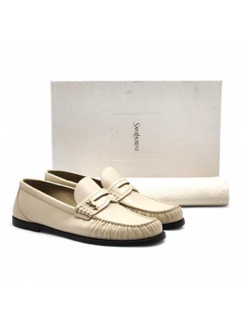 SAINT LAURENT Saint Laurent Le Loafer YSL Monogram Leather Loafers White EU 40 US 10 NWB $1050