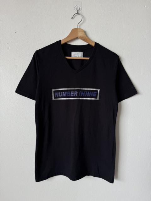 NUMBER (N)INE Number Nine Denim Box Logo V-Neck Shirt