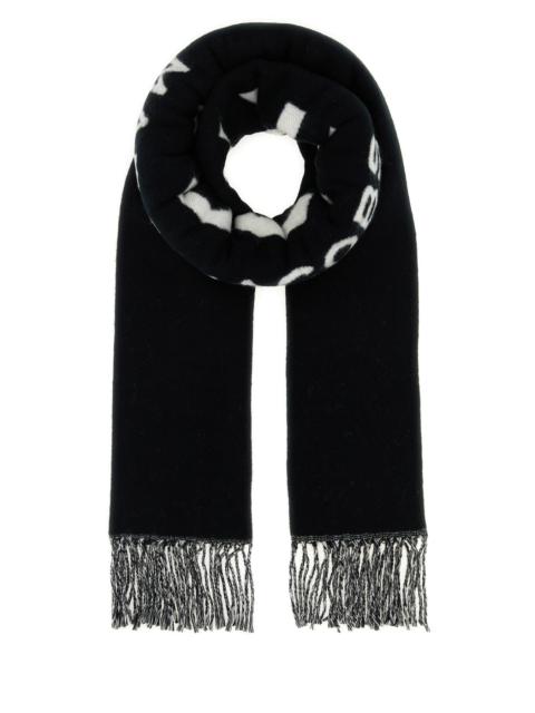 Marc Jacobs Black wool blend scarf