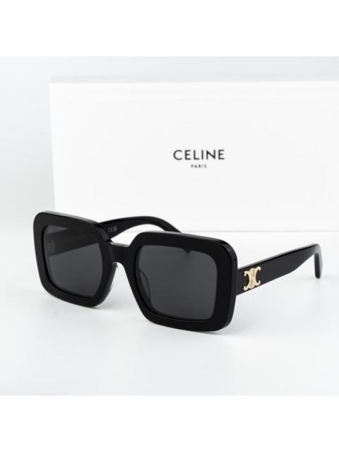 CELINE Celine TRIOMPHE Women Sunglasses Black Square CL40304U 01A NEW AUTHENTIC
