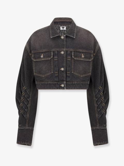 Dior Dior Women Denim Jacket With Bustier Detail