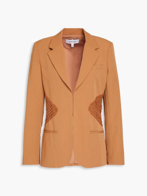 DEREK LAM 10 CROSBY Jad crochet-trimmed twill blazer
