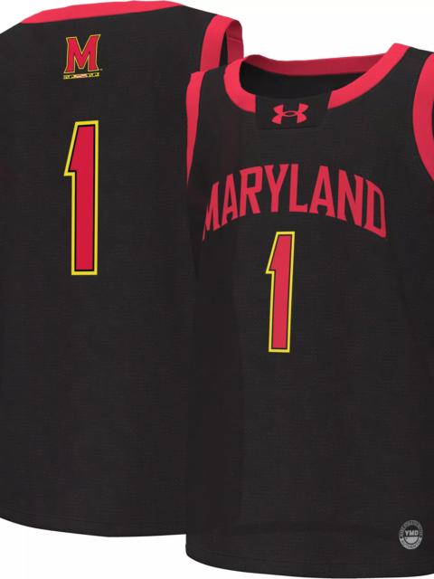 Under Armour Under Armour Youth Maryland Terrapins #1 Black Replica Basketball Jersey