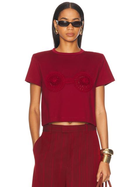 MAGDA BUTRYM Crochet Bra T Shirt