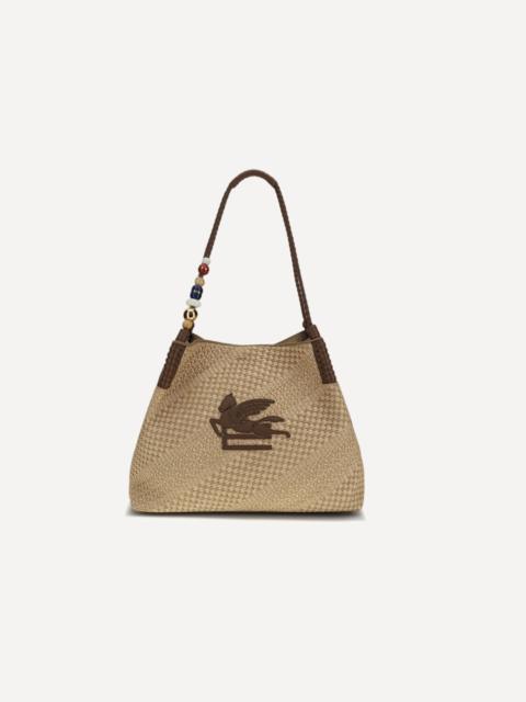 Etro Large Libra Shoulder Bag in raffia