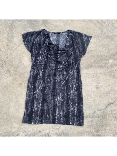 If Six Was Nine - Tornado Mart Distressed Black Cowl Neck Tee – Size S