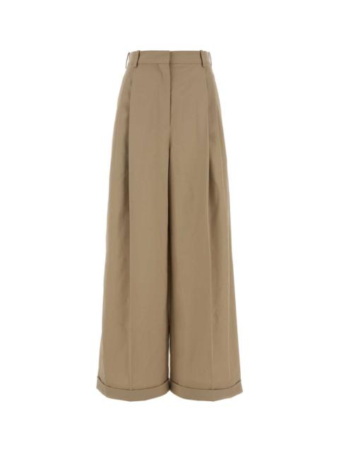 Loewe Loewe Women Beige Cotton Wide-Leg Pant