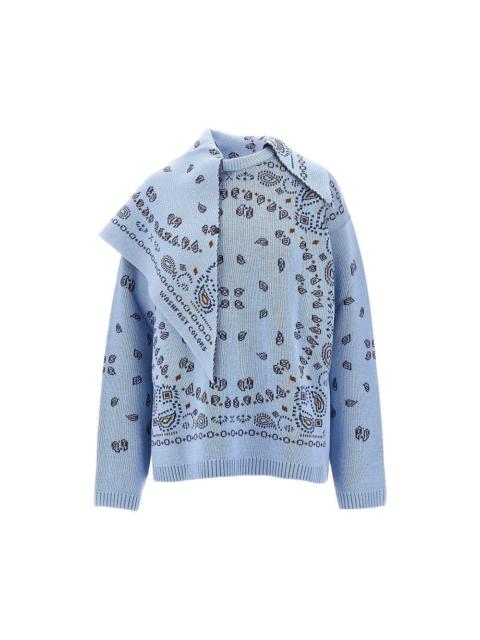 Alanui Alanui Bandana Jacquard Sweater Blue Women