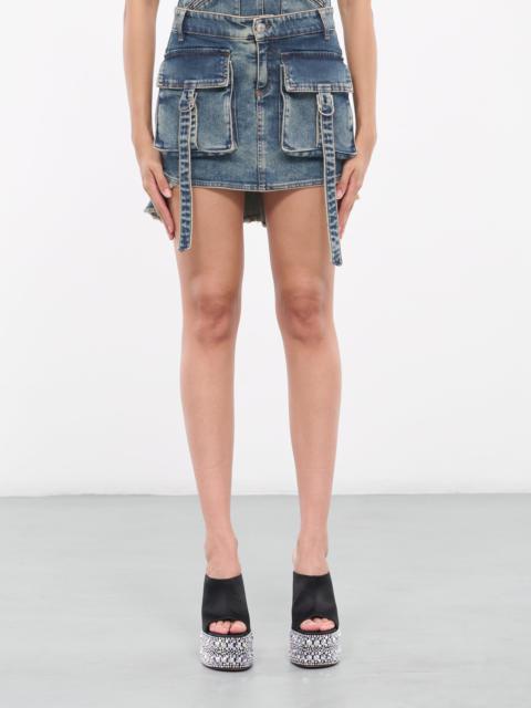 Blumarine Jean Cargo Skirt