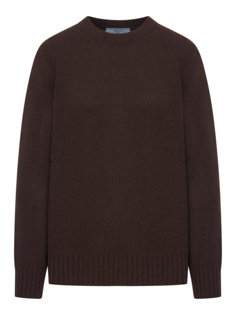 Prada CREW NECK SWEATER IN CASHMERE WOOL
