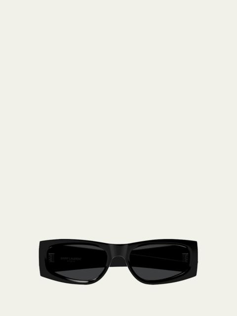 SAINT LAURENT Rectangular Acetate Sunglasses