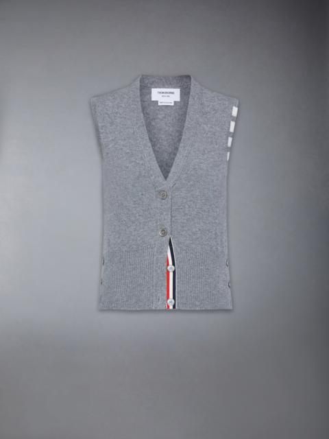 Thom Browne CASHMERE 4-BAR CARDIGAN VEST