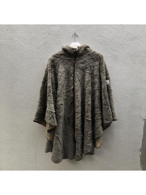 Other Designers Designer - Jane More faux fur pancho with hoodie