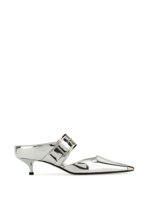 Alexander McQueen Silver leather Punk pumps